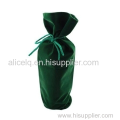 Drawstring Velvet Wine Bottle Bag