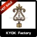 Competitive price champagne aluminum curtain finial for home decoration