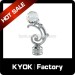 hot design home decoration chrome curtain rod leaf finials