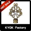 Popular style decorative fancy metal curtain rod finial