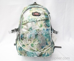 Students bronzing printing 600 d backpack bag