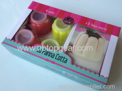 4Pcs plastic gelatin molds in color gift box