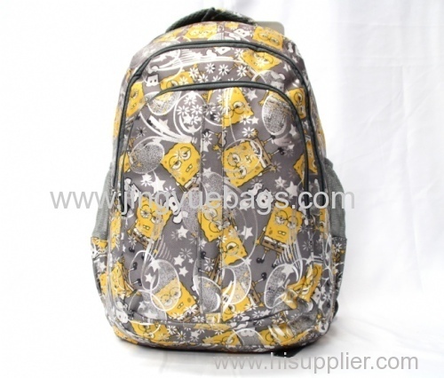 The three layers of polyester 600 d bronzing printing fabric backpack