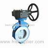 API598 Pneumatic Flanged Butterfly Valve , DN40-1200 Soft Sealing Butterfly Valve