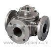 300LB T Type Pneumatic 3 Way Ball Valve For Heating Equipment , DN50-DN1200