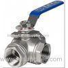 Cast Carbon Steel 3 Way Ball Valve for Water Industry Thread Handle Drive