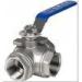 Cast Carbon Steel 3 Way Ball Valve for Water Industry Thread Handle Drive