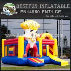 Residential inflatable bouncy slide