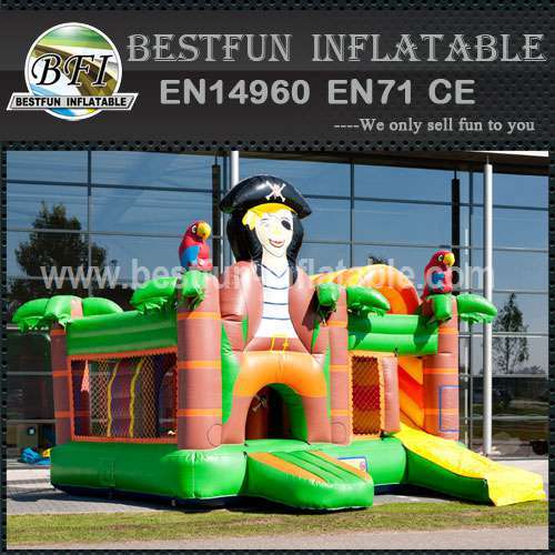 Pirate inflatable bouncy slide