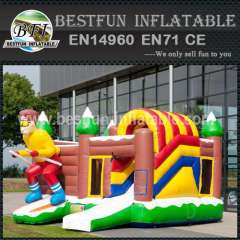 Portable inflatable bouncy slide