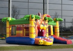 Inflatable Multiplay Lion Bouncy Slide