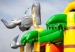 Elephant inflatable bouncy slide