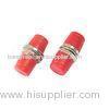 FC Double D Fiber Optic Coupler for FTTH Solution , Bronze Body