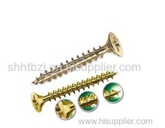 pozi drive yellow zinc chipboard screws DIN7505