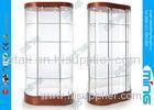 Five Shelves Glass Display Showcases with Locking Sliding Door