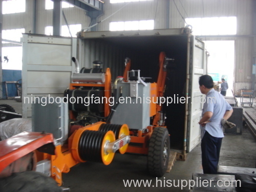 66KV Transmission Line Stringing Equipment 4 ton hydraulic puller with 3 Ton tensioner