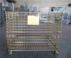 material handling wire mesh cage for warehouse storage