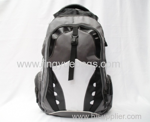Black white grey sports leisure laptop bag