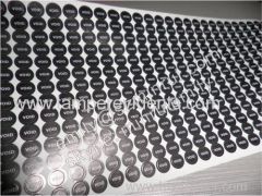 Custom brittle black round tamper proof screw void sticker covers Warranty destructible fragile screw void seal label