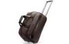 Big size brown waterproof PVC trolley travel bag for ladies with handles