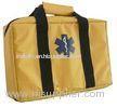 Nylon / 420D smooth Yellow Emergency Travel First Aid Kit Bags for Vehicle