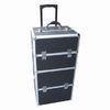 Professional Rolling Cosmetic Case/Aluminum Makeup Trolley Case, Measures 360 x 240 x 710mm