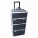 Professional Rolling Cosmetic Case/Aluminum Makeup Trolley Case, Measures 360 x 240 x 710mm