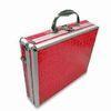 Aluminum Tool Case, Pink PU Finish Surface with Silver Aluminum Frame