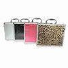 Aluminum Tool Cases, Pink PU Finish Surface with Silver Aluminum Frame