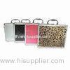 Aluminum Tool Cases, Pink PU Finish Surface with Silver Aluminum Frame
