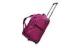 Eco - friendly Purple cloth fabric trolley travel set bag with plastic wheels