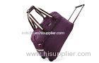 Purple waterproof large aluminum trolley travel bag for women OEM / ODM