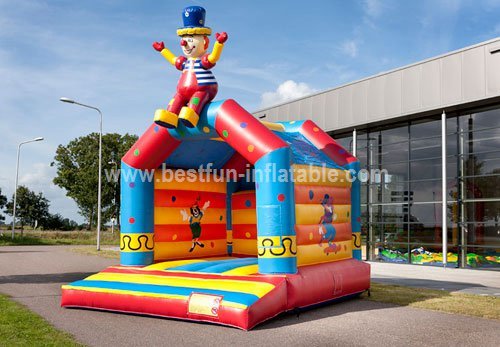 Clown bouncy castle play