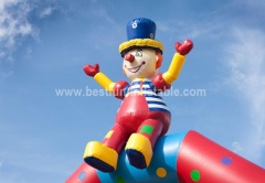 Clown bouncy castle play