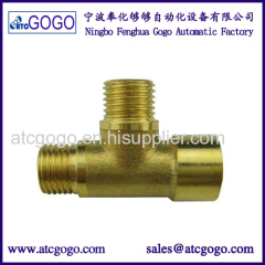 3 way brass water connector male to female tube hardware fitting NPT BSP thread for gas oil