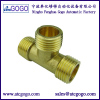 3 way copper 90 degree pipe fitting lateral tee brass connector male to male hydraulic hose joint