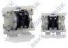 White Industrial Thermoplastic Double Diaphragm Pump Air Operated With Low Vibration