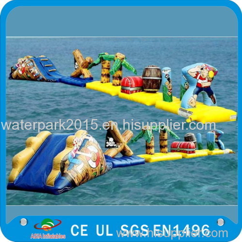 0.9mm Pvc Tarpaulin Waterroof Inflatable Water Parks / Backyard Inflatable Water Park