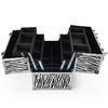 Pro Aluminum Makeup Case Box Cosmetic Train Storage Trays Key Lock Jewelry Zebra