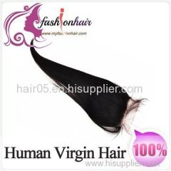 100% 4"x4" Free Part Virgin Brazilian Human Hair Lace Closure Silk Straight 10"-20"