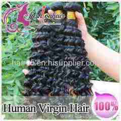 100% Peruvian Virgin Human Hair Weave Deep Wave Weft