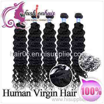 100% Peruvian Virgin Human Hair Weave Deep Wave Weft