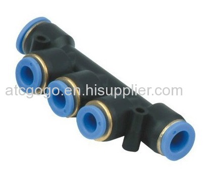 5 way pneumatic pipe fitting pu hose connector 4mm 6mm 8mm 10mm 12mm 14mm 16mm
