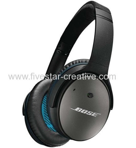 Bose Black Acoustic Noise-Canceling Over-Ear Headphones QC25 for iPhone iPod iPad