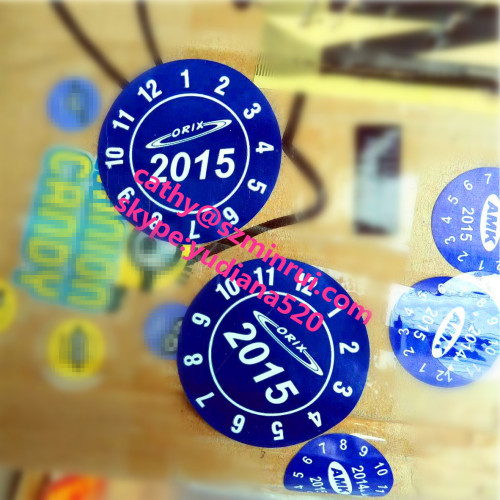 Pantone code printing bule round stickers