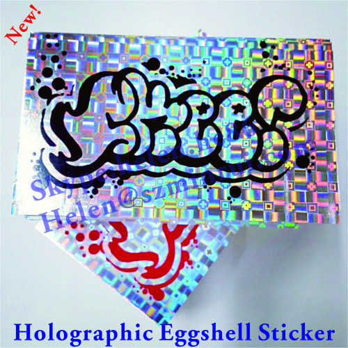 Printable Holographic Eggshell Stickers with Strong Adhesive Can't Remove