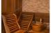 Traditional sauna cabins , square cedar sauna for home / garden