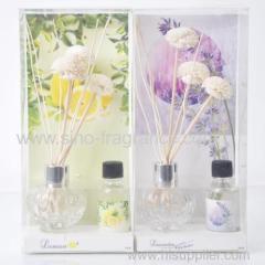 35ml aroma reed diffuser with glass bottle and dry flower