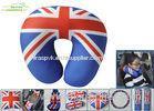 U Type UK Flag 30x30cm Soft Polyester car neck support pillow auto Travel Pillow