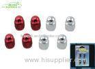 red / Silver beautiful Bullet Aluminum Car Tire Valve Caps for toyota / FORD